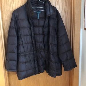 Brown down light weight jacket